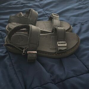Dr. Martens Black Sandals Adjustable Straps Durable Sole